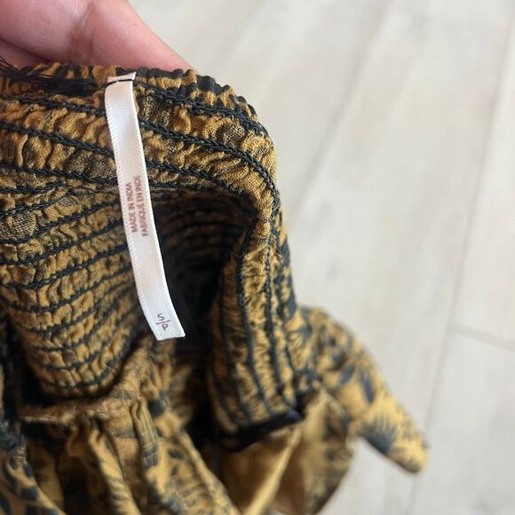 FREE PEOPLE Dandelion Halter Top ~ Elderwood Brown Motif Floral Size s - Picture 5 of 8